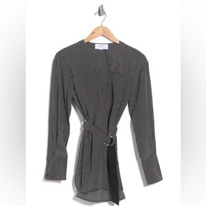 La Ligne Marseille Shirt Silk black white XS